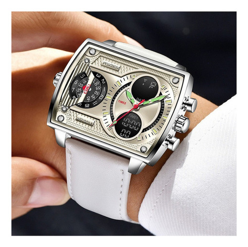 Reloj Electrónico Luminoso De Cuero De Lujo Foxbox