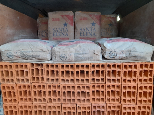 2 Palet Ladrillos 12x18x33 9 Agujeros + 3 Cemento + 4 Cal