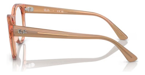 Lentes Ray Ban Rx7227 8313 Transparent Light Brown Oftalmico Color Transparent Light Brown 8313