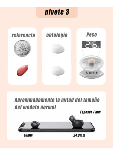 Lotfits Auriculares Bluetooth 5.3 Invisibles Para Sueño Y Trabajo Color Negro pro4s+