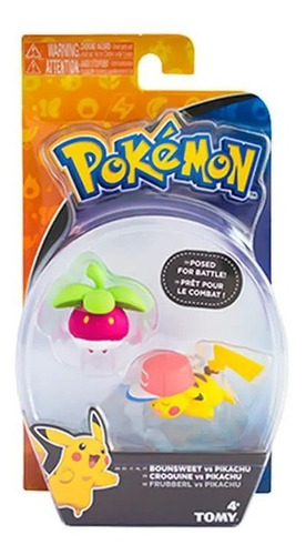 Boneco Pokemon Figuras De Ação Bounsweet & Pikachu - Tomy