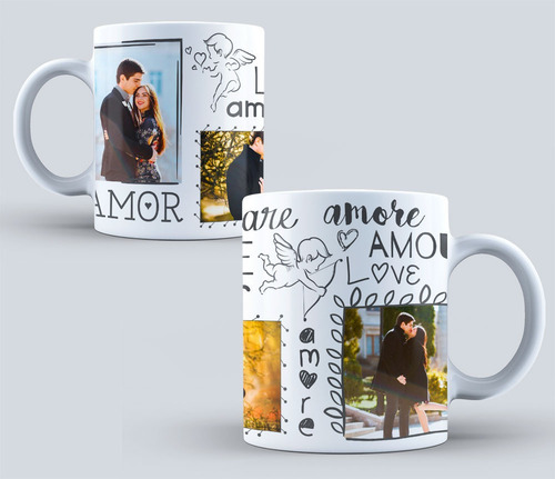 Imagen 6 de 10 de 15 Plantillas Para Sublimar Tazas - Dia Del Amor - Psd