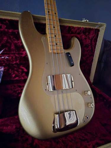 Fender Custom Shop Precision Bass Hle Gold Limited Edition Diestro Gold Relic 4 (Usado)