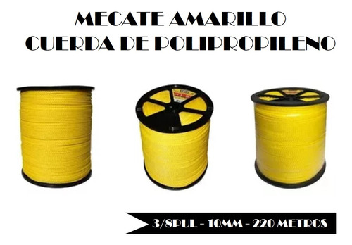 Mecate Amarillo Cuerda De 3/8pul 220mts - Covo