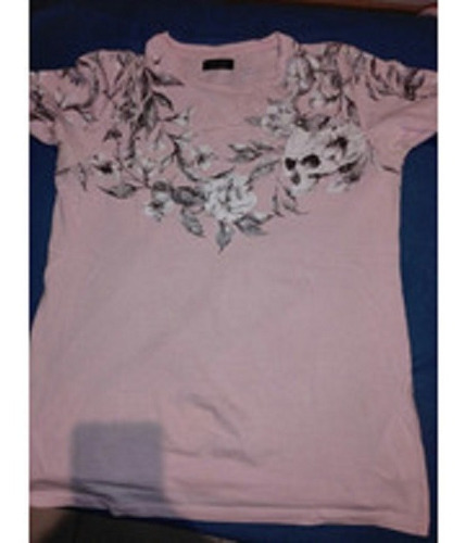 Remera Zara De Hombre Rosa Con Flores