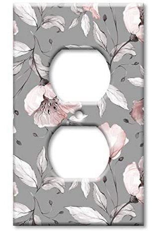 Imagen 1 de 4 de Placas Placa De Arte Duplex Outlet Forro De Pared - Gris Y R
