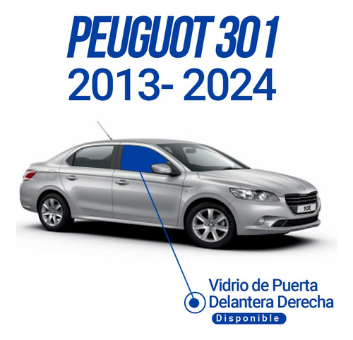 Vidrio Puerta Delantero Derecho Peugeot 301 2013-24