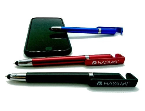 Bolígrafo Touch Y Apoya Celular 3 En 1 Rojo
