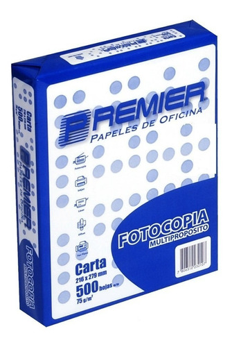 Resma Carta 500 Hojas Premier - Artesano Libreria Color Blanco