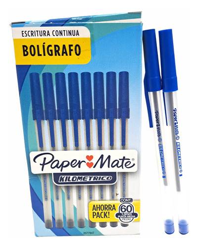 Bolígrafo Paper-mate 1.0 Mm Kilometrico Por 60 Unidades