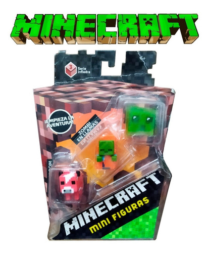 Minecraft 3 Mini Figuras Modelo 1