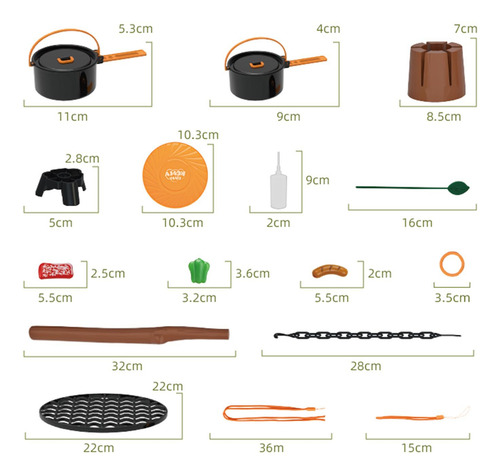 Juego De Juguetes Para Fiesta De Té Para Acampar, Juguetes