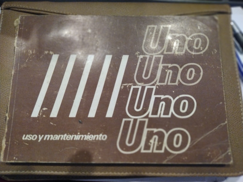 Fiat Uno Manual Propietario Original Impreso1987 Guantera