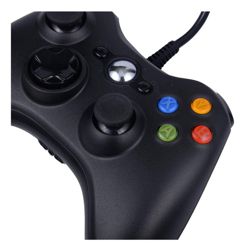 Kit de controle com fio preto 2 compatível com Xbox Usb PC