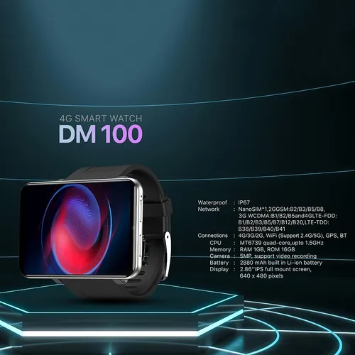 Reloj Inteligente Domiwear Dm100 Impermeable Pantalla Tactil