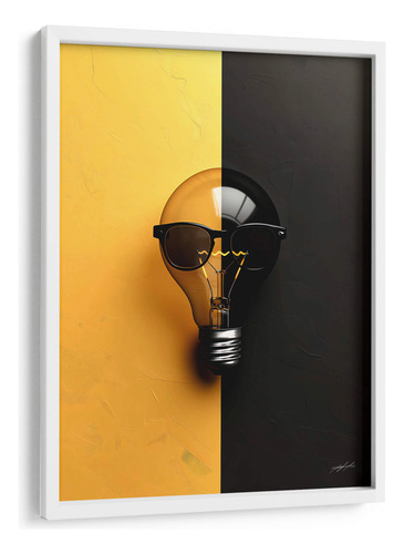 Cuadro Enmarcado Blanco Una Nueva Idea - 11 30x40