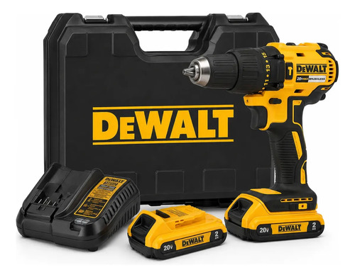 Parafusadeira Furadeira de Impacto Dewalt DCD7781D2 20V Brushless Mandril 13mm Torque 65Nm Com 2 Baterias Carregador Bivolt e Maleta