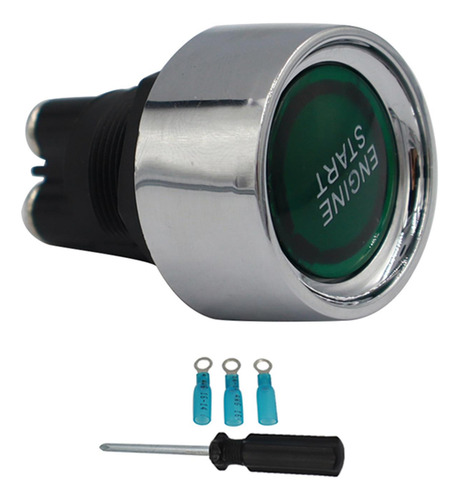 Botón De Arranque Del Motor Interruptor De Luz Led De Verde