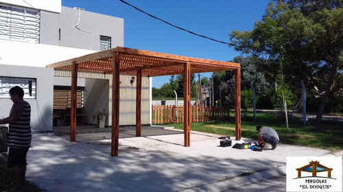 Pergola Madera Dura Con Terminacion Cetol Instalada