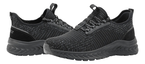 Tenis Para Hombre Charly® Walking Relax Textil Color Negro