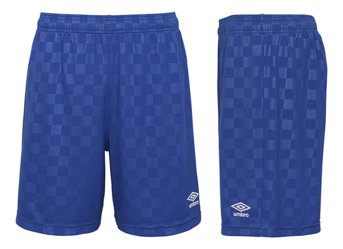 Pantalones Cortos Umbro Kids De Poliéster Azul Real A Cuadro