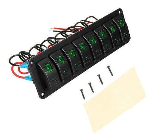 Panel Interruptor Led Encendido 8 Conectores 12v A 24v 