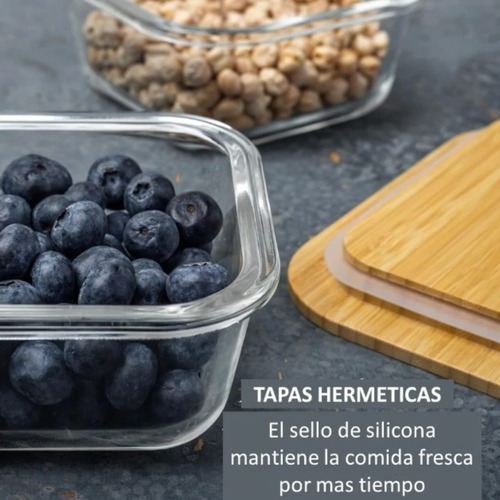 Set 3 Tupper De Vidrio