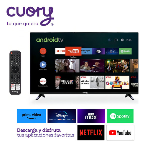 Smart TV Pantalla 43 Pulgadas Cuory Android TV CUO-HDTV43 43'' Full HD LED - Excelente (Reacondicionado)