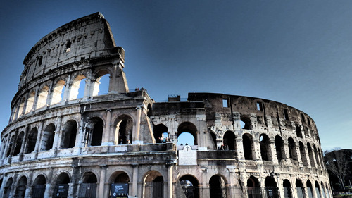 Cuadro 40x60cm Coliseo Romano Ciudad Europa Paisaje M1