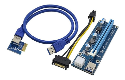 Kit 5 Cabos Riser Mineração  Pci 16x Mini Pci-e 60cm Usb U34