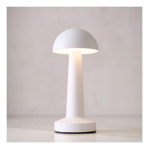 Lámpara De Mesa Led Recargable Mushroom Led Dimeable Blanco