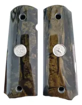 Comprar Cachas Nacaradas Cafe Con Moneda De Caballo Colt 1911 38 45