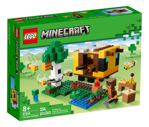 Lego Minecraft 21241 La Cabaña Abeja Cantidad Piezas 254