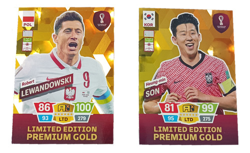 Cartas Lewandowski + Son Panini Edición Limitada Premium