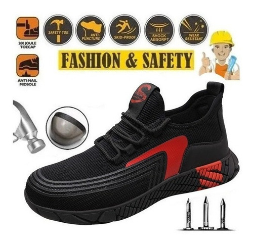 Zapatos De Seguridad De Los Hombres Del Dedo Del Pie De Acer