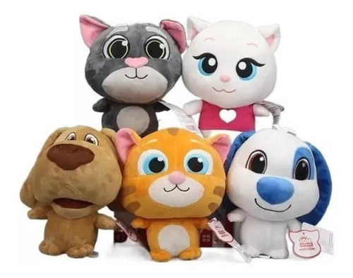 Paquete De 5 Hank Dog, 18 Cm, Original Talking Tom Cat And A