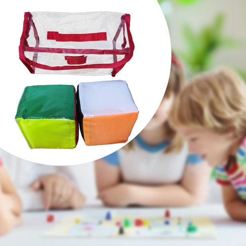 2 Dados Educativos Con Ranura Para Tarjetas, Dados Blandos