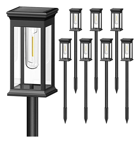 Kooper Solar Pathway Lights Outdoor, 8 Pack Enhanced Solar O