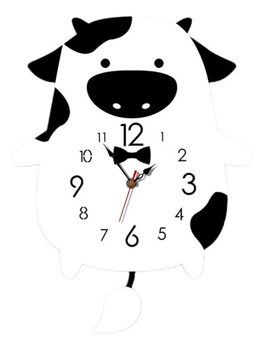 Reloj De Pared Para Niños, Diseño De Animales Mudos, Decorac