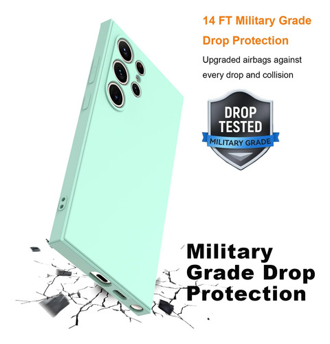 Funda Protectora De Silicona Líquida A Prueba De Golpes Para Samsung Galaxy S23 Ultra S23fe Plus