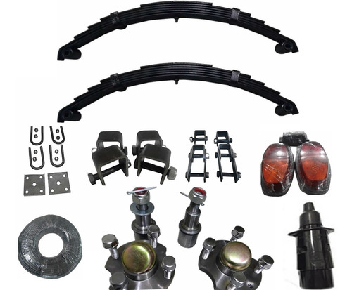 Kit Suspensão 1000kg C/ Elétrica Para Carretas, Reboque