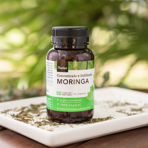 Natier Moringa 50 Cápsulas Calcio Hierro Fibra Antioxidante Sabor No