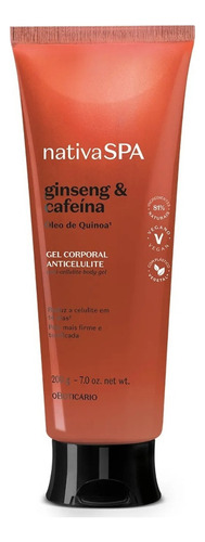 Gel Corporal Anticelulite Nativa Spa Ginseng E Cafeína 200g Tipo De Embalagem Pote Fragrância Ginseng&cafeína