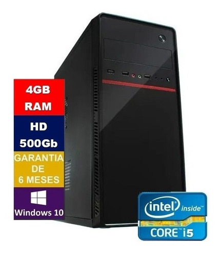Computador Completo Intel I5 4gb Ddr3 Ssd240+ Hd500 Webcam