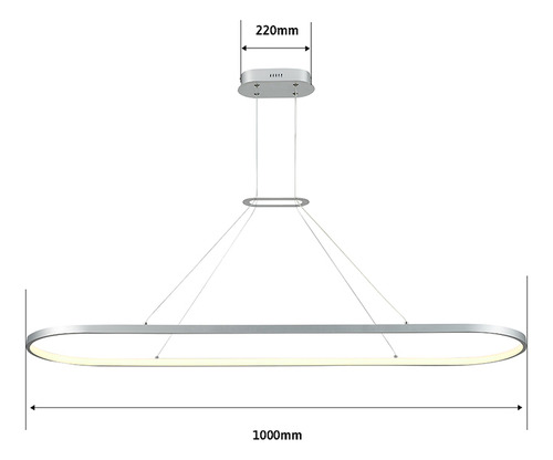 Jwj Led Lampara Colgante Moderna Lampara Plafon 40w