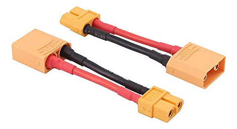 Pack 2 Adaptadores Xt90 A Xt60 Con Cable 14awg - Conexin Seg