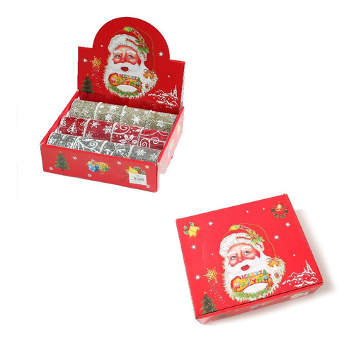 Imagen 3 de 4 de Cinta Rustica Navidad Rollo 6,3 Cm X 2,7 Mt