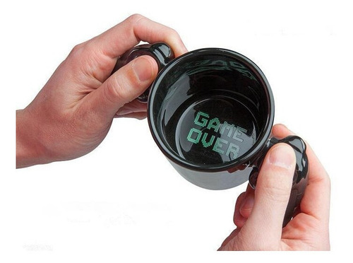 10 Tazas Gamer De Ceramica Game Over Control Grat Color Negro
