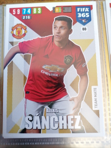 Carta Adrenalyn Xl Fifa 365 2020  Alexis Sánchez Manchester