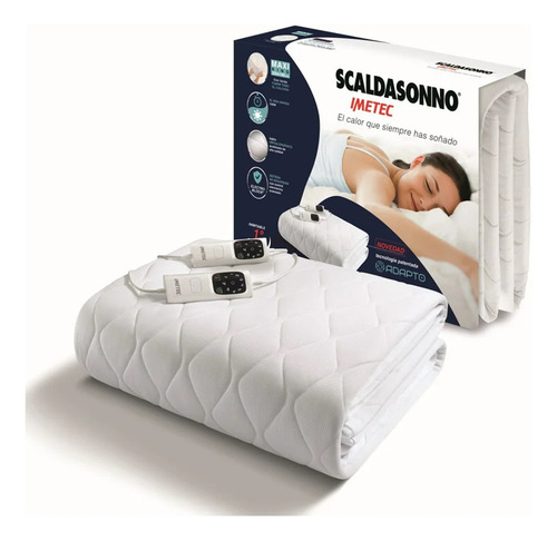 Calientacama Adapto Maxi Scaldasonno King 200x180 Acolchado Blanco Liso